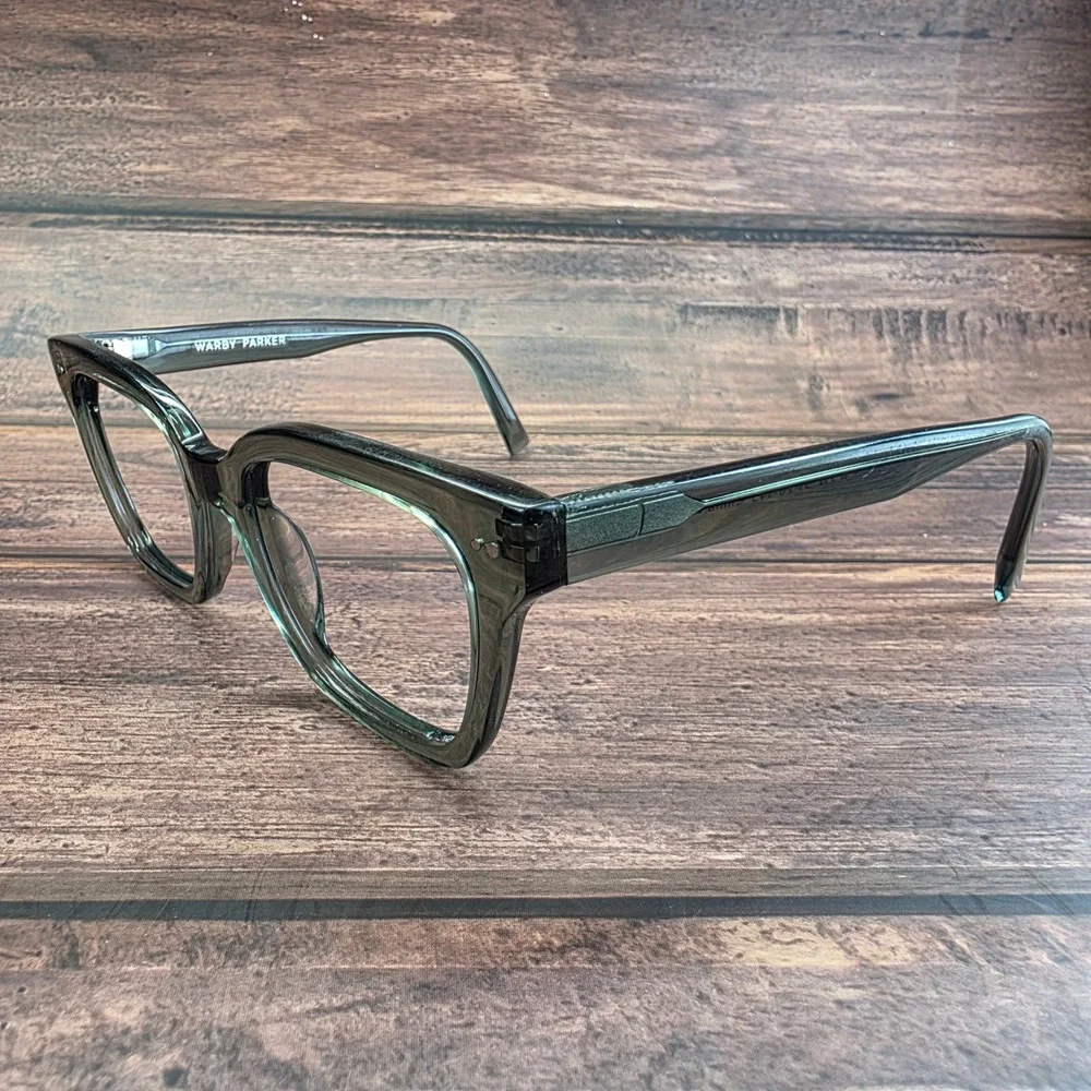 Warby Parker Beale W 712 Translucent Green Square Eyeglasses 51-20-145